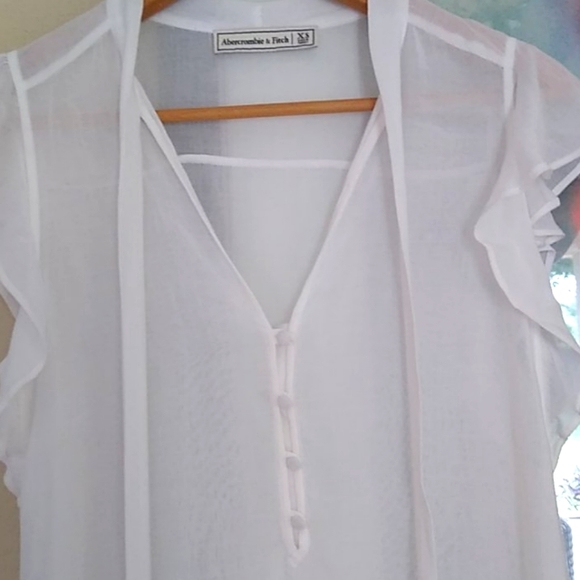 Abercrombie& Fitch chiffon flutter sleeve blouse - Picture 4 of 4